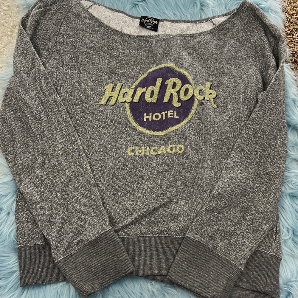 NWOT! Off Shoulder Hard Rock Sweatshirt! Size small